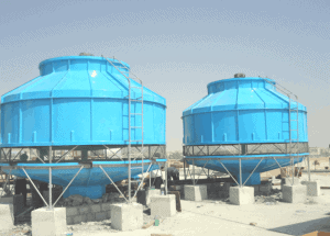 FRP round cooling towers